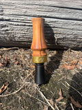 Olive wood/African Black wood single reed mallard call